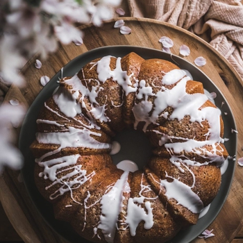 Carrot Coffee Cake with Cream Cheese Ribbon
