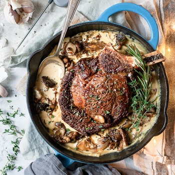 Pan Seared Steak And Mushrooms