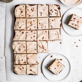 SunButter Gingerbread Cake with Maple Buttercream