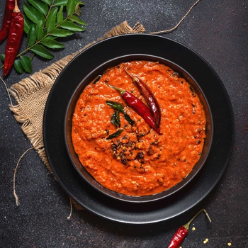 Kerala Style Red Coconut Chutney For Dosa, Idli