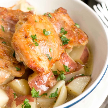 40 Clove of Garlic Chicken with Potatoes