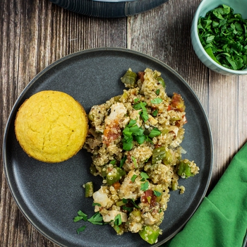 Cajun Turkey Quinoa Skillet