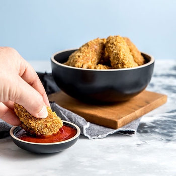 Jackfruit and chickpea vegan nuggets