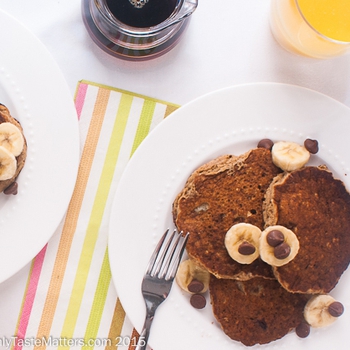Chocolate Chip Oatmeal Cookie Pancakes & a Gluten-free Mother’s Day Brunch Menu