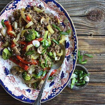 30-Minute Low-Carb Sesame Vegetable Beef Stir Fry