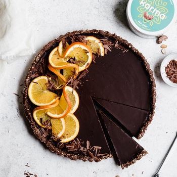 Vegan Orange Chocolate Ganache Tart (Gluten Free)