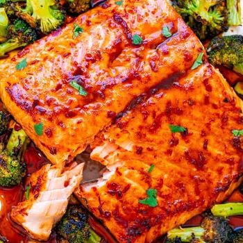 Sheet Pan Asian Salmon and Broccoli