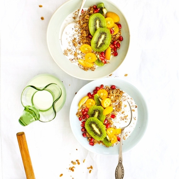 Oat Quinoa Flake Granola with Winter Fruit