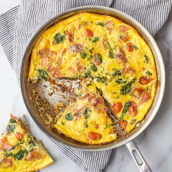 Epic Prosciutto Spinach Frittata