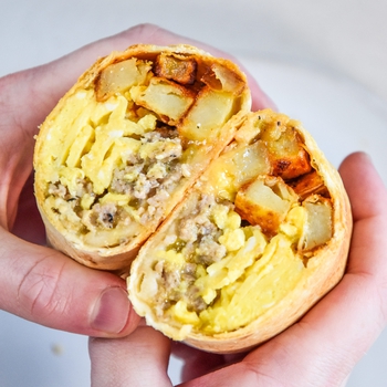 Crispy Air Fryer Breakfast Burritos