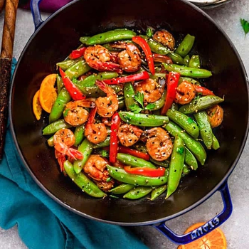 Orange Garlic Shrimp Stir Fry