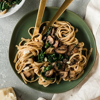 Date Night Pasta with Miso Mushrooms