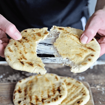 No-Yeast No-Bake Homemade Bread Stuffed with Cheese & Herbs