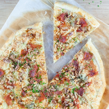 Blue cheese and walnut puff pastry tart