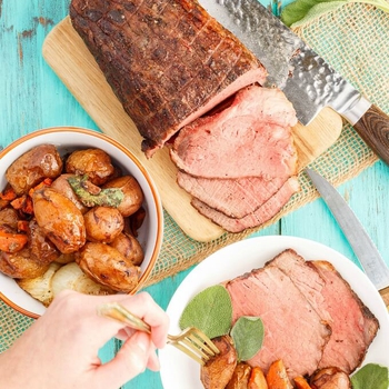 Sage Butter Round Roast with Creamer Potatoes