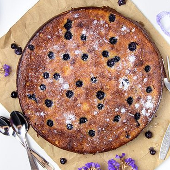 Blueberry and Cottage Cheese Low Carb Cake