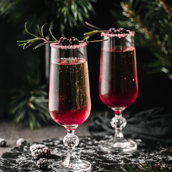 Festive Ombré Blackberry Champagne