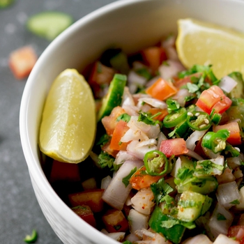 Indian Kachumber Side Salad (Tomato Onion Cucumber Salad)