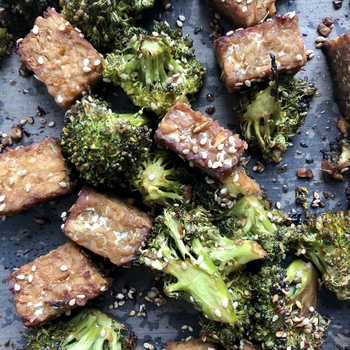 Sesame Roasted Broccoli and Tempeh