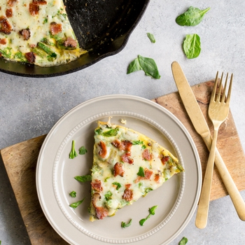Keto Crustless Asparagus and Bacon Quiche