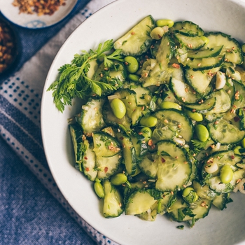 Asian Cucumber Edamame Salad