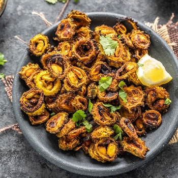 Baked Sweet & Sour Karela (Bitter Gourd)