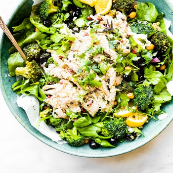 Lighten Up No Mayo Chicken Salad Bowl