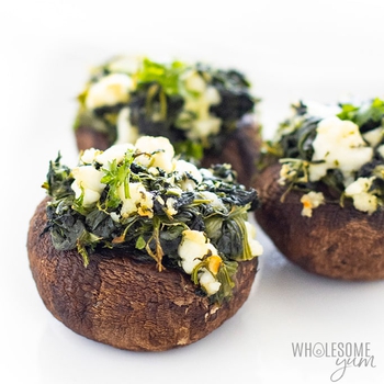 Low Carb Spinach Stuffed Mushrooms