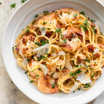 Shrimp and Bacon Pasta