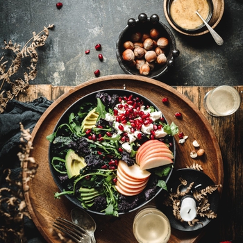 Fruity Winter Salad with Mustard Dressing