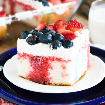 Red White and Blue Poke Cake
