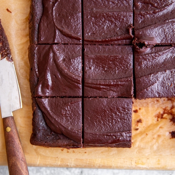 Fudgy Black Bean Brownies with Easy Cacao Frosting (GF, Naturally Sweetened)