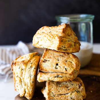 Scallion Sourdough Biscuits