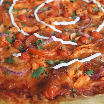 Sabauce Chicken & Chickpea Pizza