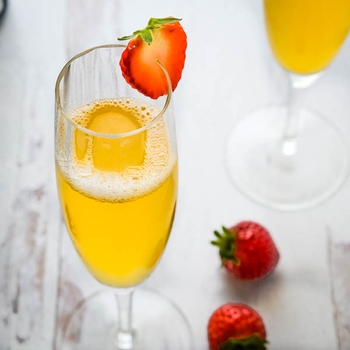 Sparkling Elderflower Prosecco Cocktail with Honey Syrup