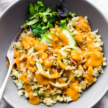 Chili Garlic Cauliflower Risotto Bowls