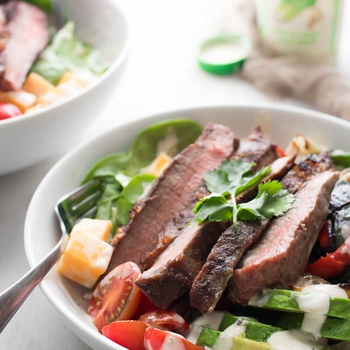 Low Carb Steak Fajita Caesar Salad