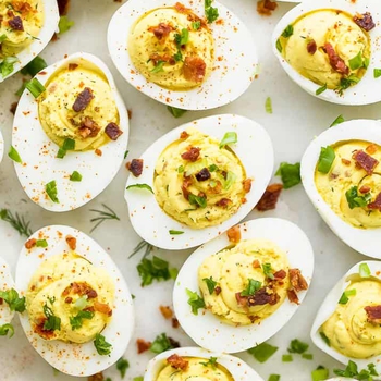 Classic Deviled Eggs with Bacon
