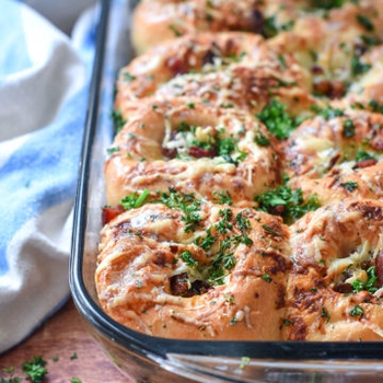 Bacon and Cheese Dinner Rolls (using Rhodes Bake-N-Serv)