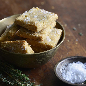 Swiss Cheese and Thyme Homemade Gluten Free Crackers