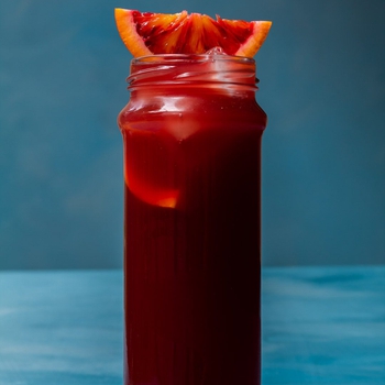 Pickle blood orange Americano cocktail